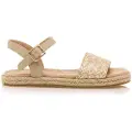 Mustang Kids for girl. 49088 Collection beige sandals (32), Flat, Buckle, Casual, children's fashion