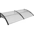 Vevor Vindusdør Markise 40" x 80", UPF 50+ Polykarbonat Inngangsdør Utendørs Vindu Markise Eksteriør, Front Door Overhang Markise for sollukker, UV, Regn, Snøbeskyttelse, Hulplate