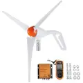 Vevor 500W vindturbingenerator, 12V vindturbinsett, 3-blads vindkraftgenerator med anemometer, MPPT-kontroller og justerbar vindretning, egnet for hjem, gård, bobiler, båter