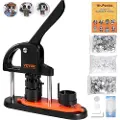 Vevor knappemaskin, 1,25 tommer/32 mm nålemaskin, installasjonsfritt merkestansesett, DIY-gaver til barn, knappelagingsutstyr med 500 stk. knappdeler, sirkelkutter, magisk bok