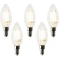 LUEDD Sett med 5 smarte E14 LED-pærer B35 4,5W 470 lm 2700K