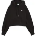 Puma WARDROBE Essentials Relaxed Cropped Hoodie Women, Clothing, Black, S