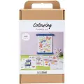Creativ Company DIY Kit Fargelegging, Sommerfugl og robot, glade farger, 1 pk.