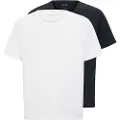 Hugo Boss for man. 50475287 Pack 2 Comfor T-shirts white, navy (5XL), Casual, Cotton, Short sleeve