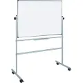 Bi-Silque Bi-Office Revolver - Whiteboard - 1200 x 900 mm - keramikkstål - ikke-magnetisk - dobbeltsidet - mobil - hvit - aluminiumsramme