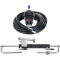 Vevor hydraulisk påhengsmotorstyringssett, 90 HK, hydraulisk styresystem for marinebåter, med rorpumpe toveis låsesylinder og 20 fots hydraulisk styreslange, for enkeltstasjons enmotorsbåter