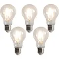LUEDD Sett med 5 stk. E27 3-trinns dimbare LED-pærer A60 5W 500lm 2700K