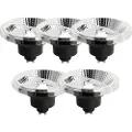 LUEDD Sett med 5 GU10 3-trinns dimbar LED-pære 111 mm 10,5 W 770 lm 4000 K