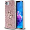 GUESS Pu Fixed Glitter 4g Metal Logo Iphone 16e Telefondeksel
