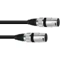 Omnitronic 3022075A, XLR (3-pin), Hankjønn, XLR (3-pin), Hankjønn, 0,2 m, Sort