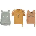 Liewood Sylvester Vaskeklut 3-Pack Safari mix 1114