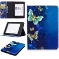 Mtp Products Amazon Kindle Paperwhite 3/2 (2015) Wonder Series Folio-etui - Blå Sommerfugler