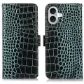 Mtp Products iPhone 16 Crocodile Series Lommebok-deksel i Lær med RFID - Grønn