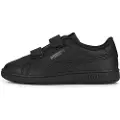 Puma Smash 3.0 Leather V Sneakers Kids, Shoes, Black/Shadow Gray, 32