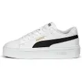 Puma Smash Platform v3 Sneakers Women, Shoes, White/Black/Gold, 42