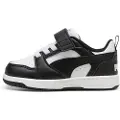 Puma Rebound v6 Lo Toddlers'Sneakers, Shoes, White/Black, 22