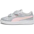 Puma Smash 3.0 Glitz Glam Sneakers Kids, Shoes, Glacial Gray/Frosty Pink, 28