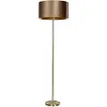 QAZQA Gulvlampe messing med fløyels skjerm bronse 50cm - Simplo