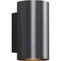 QAZQA Moderne vegglampe, gunmetal, rund, 2-lys GU10 50 mm - Sandy