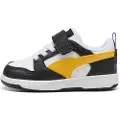 Puma Rebound v6 Lo Toddlers'Sneakers, Shoes, Black/Yellow Sizzle/White, 21