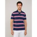 Faconnable Large Stripe Kortermet Poloskjorte