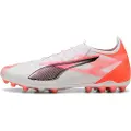 Puma ULTRA 5 ULTIMATE MG Football Boots Unisex, Shoes, White/Black/Glowing Red, 42