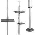 Macleans Teleskopisk tv-holder, lofts-/gulvstativ med hylde Maclean MC-791N 37-70 max 30 kg