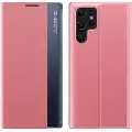 Hurtel Flip-etui med stativ og dvalefunksjon for Samsung Galaxy S25 Ultra - Rosa