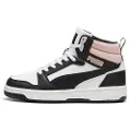 Puma Rebound Sneakers, Shoes, White/Black/Mauve Mist, 43
