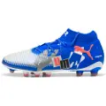 Puma FUTURE 8 ULTIMATE FOREVER AG Football Boots Unisex, Shoes, White/Ultra Blue/Feather Gray, 45