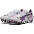 Puma ULTRA 5 ULTIMATE FOREVER FG Football Boots Unisex, Shoes, White/Pure Magenta/Feather Gray, 39