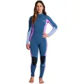Billabong Synergy 4/3 Mm Dame Våtdrakt I Neopren Med Lange Ermer Og Glidelås På Ryggen