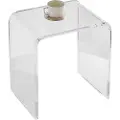 Vevor akryl sidebord, C-formet lucite sidebord, klart akryl sidebord for drikke, mat, snacks brukt i stue, soverom og arbeidsrom