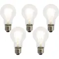 LUEDD Sett med 5 E27 LED-glødetrådslamper A60 Skumringsensor 4W 470lm 2700K