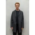Ecoalf for man. MCMGAJKMAUDI0048W24-318 Grey Maudit coat (L), Casual, Long sleeve, Recycled Polister, Sustainable