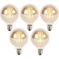 LUEDD Sett med 5 E27 3-trinns dimbare LED-pærer G95 gullglass 5W 380lm 2200K