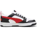 Puma Rebound V6 Low Sneakers, Shoes, White/Red/Black, 39