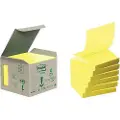 3M Post-it blok Miljø 76x76mm z-fold gul 6blk/pak
