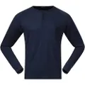 Bergans Lysebu Wool Henley Herre Marineblå M
