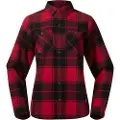Bergans Nordmarka Flanellskjorte Dame Red/Black Check L