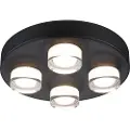Paulmann Kame, 4 ampuller, LED, 3000 K, 2000 lm, IP44, Sort
