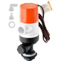 Vevor Livewell-pumpe for båt, 12V 50 l/min (800 GPH) rett livewell-luftpumpe med dobbelt innløp, ABA-hus og avtakbar motorpatron, korrosjonsbestandig livewell-/agnpumpe for ferskvann og saltvann