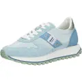 Blauer for woman. S5MILLEN03 Millen 03 blue leather trainers (37), Flat, Laces, Casual