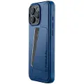 Mujjo Wallet Lærveske til iPhone 16 Pro Max - Blå