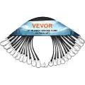 Vevor 50-delers flat strikksnor, 19,8 mm kraftige strikkstropper med stål-S-kroker, 21" elastisk strikktau for last, presenninger, lastebiler og telt, svart