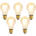 LUEDD Sett med 5 E27 3-trinns dimbare LED-pærer A60 Goldline 5W 530lm 2200K