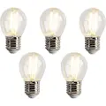 LUEDD Sett med 5 E27 LED-pærer P45 klar 2W 200lm 2700K