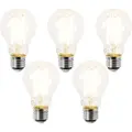 LUEDD Sett med 5 E27 LED-pærer A60 klar 3,8 W 806 lm 2700 K