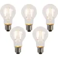 LUEDD Sett med 5 E27 LED-glødetrådslamper A60 2W 210lm 2200K