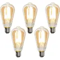 LUEDD Sett med 5 Smart E27 dimbar i Kelvin LED-lampe ST64 goldline 7W 700 lm 1800-4000K